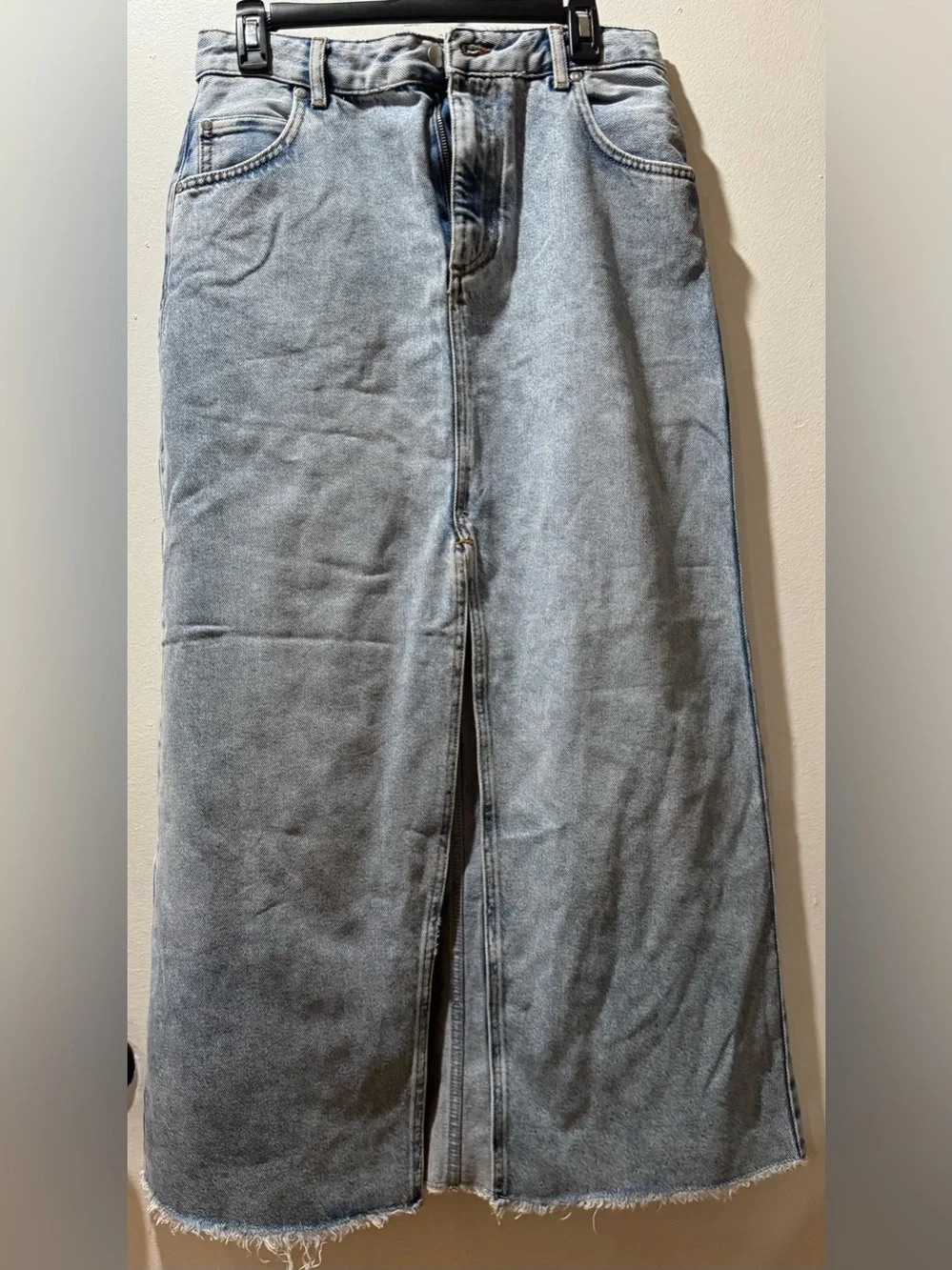 Pilcro Light Blue Denim Piece with Black Stitching Accent